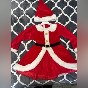 Festive Red Santa Dress Costume for Kids